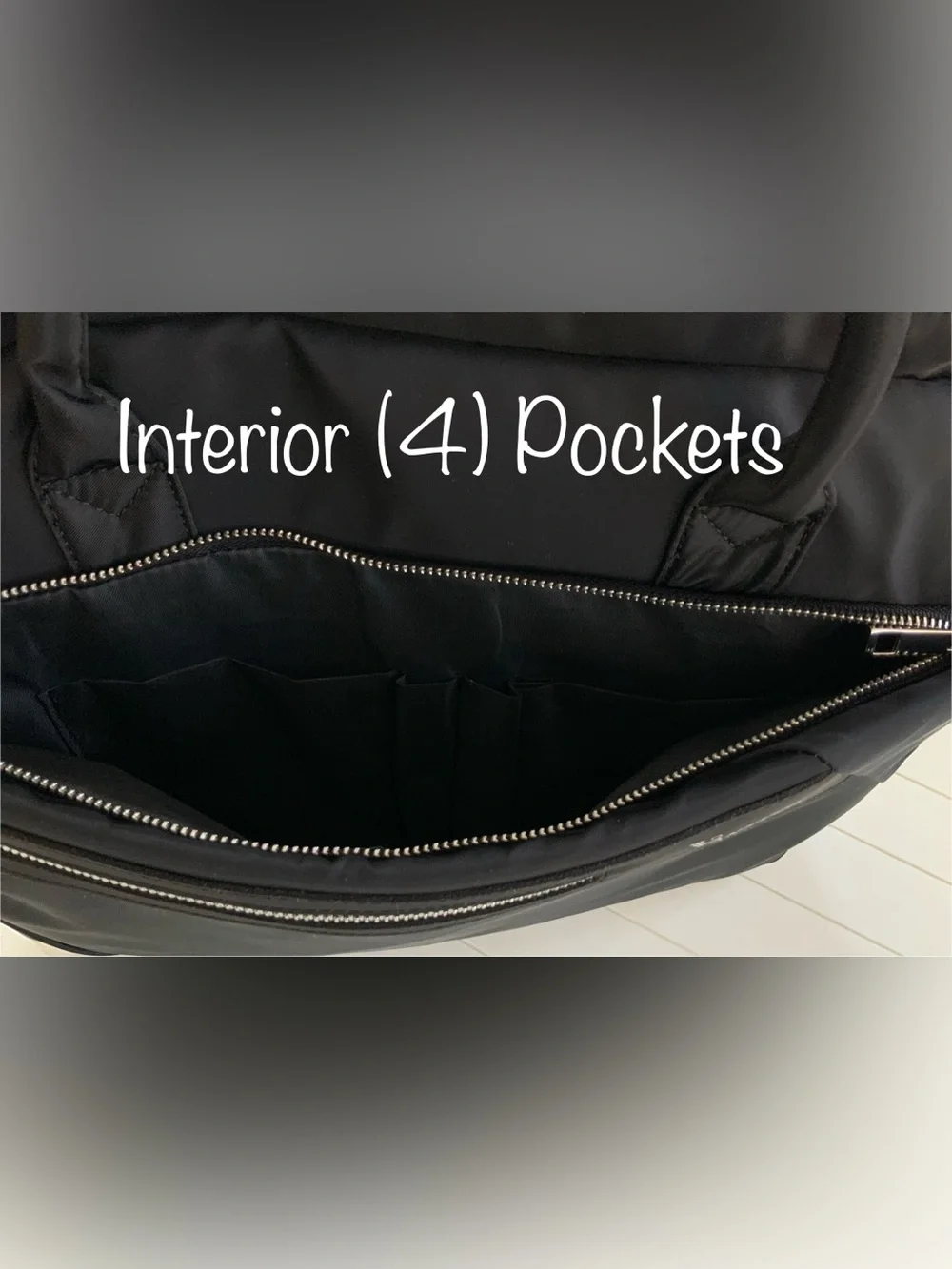 ~New~ Unisex Nylon Laptop/iPad Sleeve Multi Layer Crossbody Bag Black